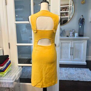 Union Made Yellow Sleeveless Cut Out Dress 8